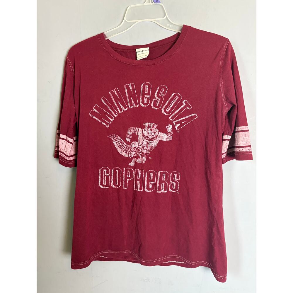 University of Minnesota Golden Gophers Camp David Tee Maroon Size XL
